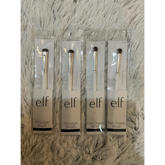e.l.f. Makeup Brushes Bundle – 2 Smudge + 2 Eye Crease (NWT) - Picture 1 of 7